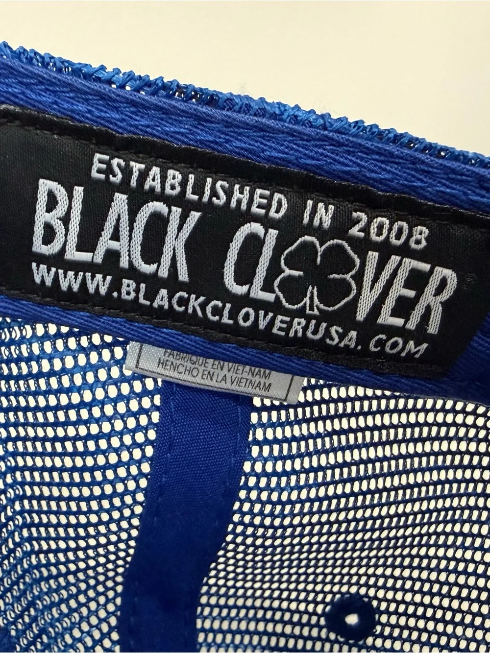 Black clover Blue Tie-Dye Clover Patch Baseball hat